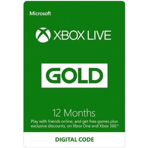 Microsoft Xbox Live 1 Year (12 Month) Gold Membership Subscription Code