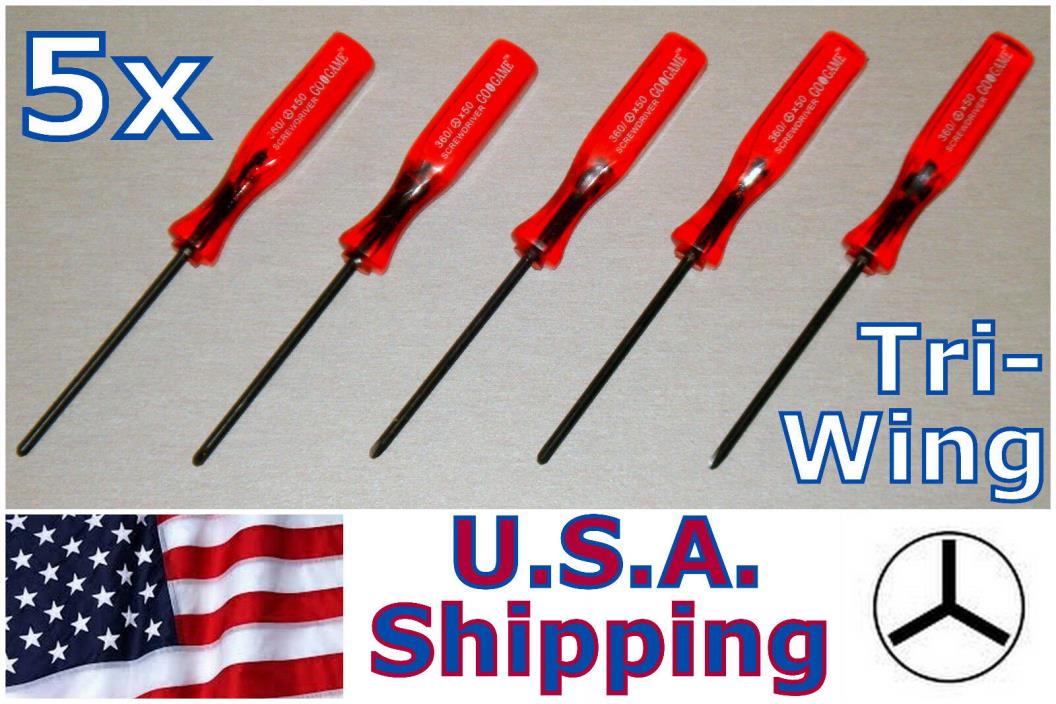 5x Tri-Wing Screwdrivers Lot, to Open Wii GBA SP DS Lite NDSL NDS System Console