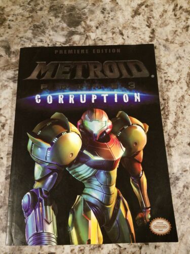Metroid Prime 3 Corruption Official Prima Strategy Guide Book Wii with poster!!!