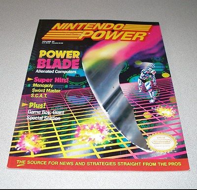 Nintendo Power Strategy Guide Vol. 23 Power Blade Sim City Poster VG