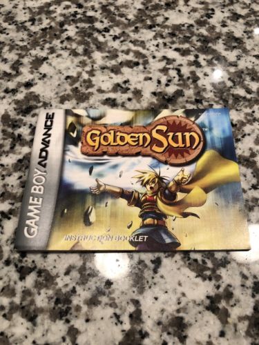 Golden Sun Instruction Book Nintendo Game Boy Advance Manual Only