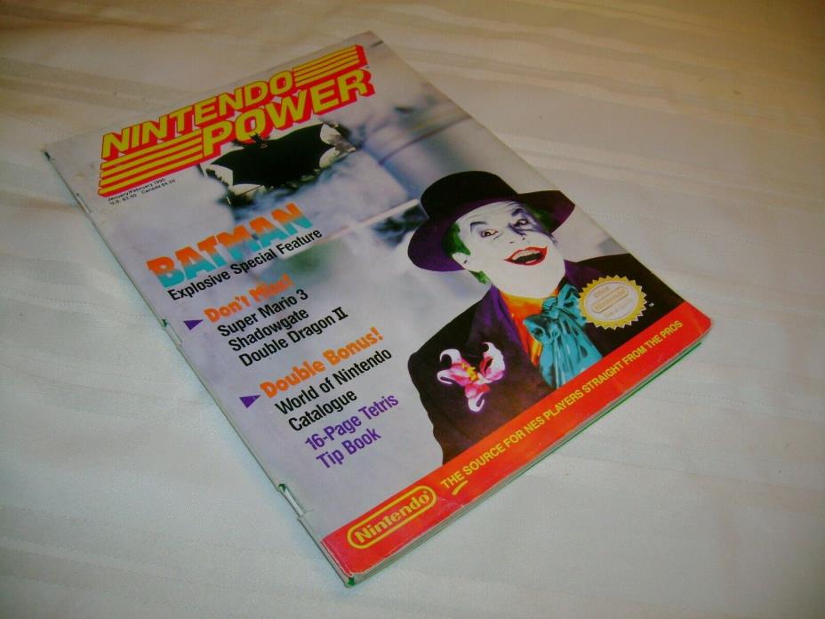 Nintendo Power Magazine Volume #10 Jan/Feb 1990 Batman w/ Tetris Tip Book RARE!