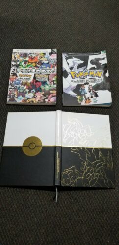 LOT OF 3 Pokemon black/white strategy guide vol 1&2 (pokedex) & Black 2 White 2