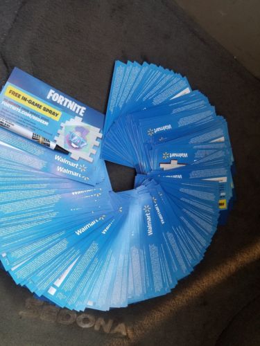 300 Walmart Exclusive Fortnite In-Game Spray Code Cards TRIPLE YOUR MONEY!!