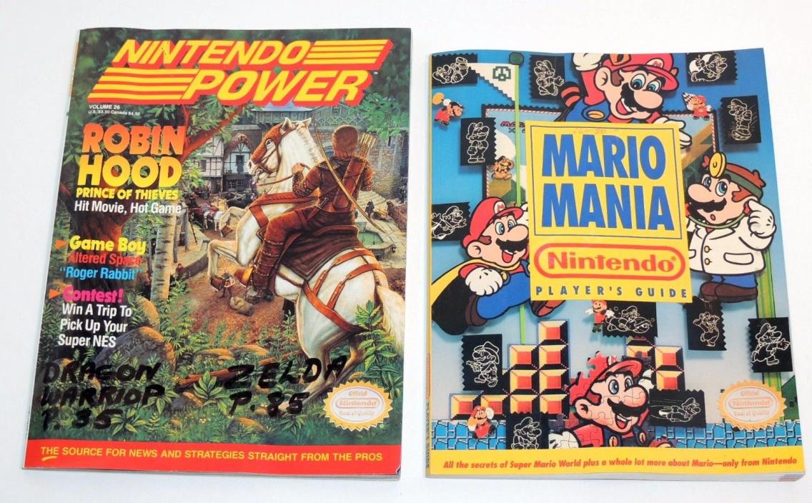 Nintendo Power Vol 26 & Mario Mania Player's Guide - Super Mario World Strategy