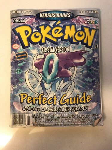 Official POKEMON Crystal Version Strategy Guide Book Nintendo Game Boy Color