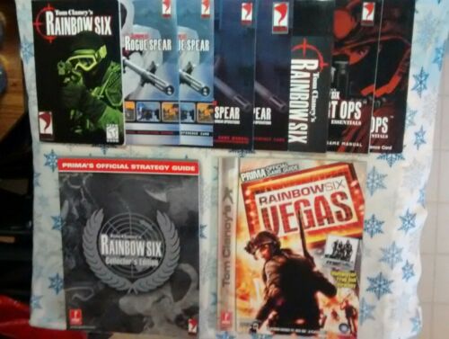 RAINBOW SIX COLLECTOR'S EDITION, VEGAS STRATEGY GUIDES MANUALS LOT, POS FREEBIE!