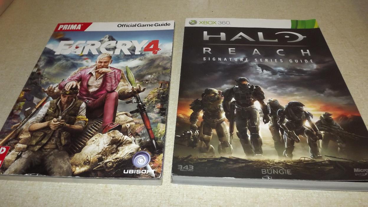 (2)  XBOX 360 Game Strategy GUIDES  HALO REACH & FAR CRY 4