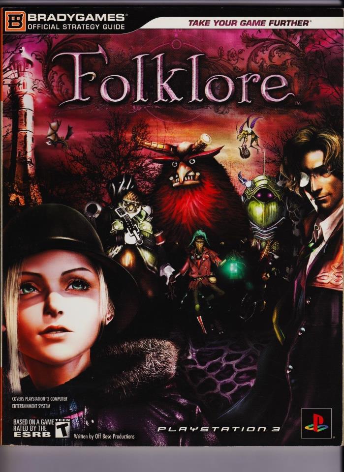 FOLKLORE VIDEO GAME BOOK BRADYGAMES OFFICIAL STRATEGY GUIDE PS3