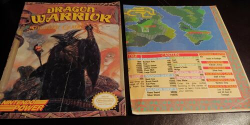Dragon Warrior I Nintendo Power Strategy Guide Players Hint Book & Contra Poster