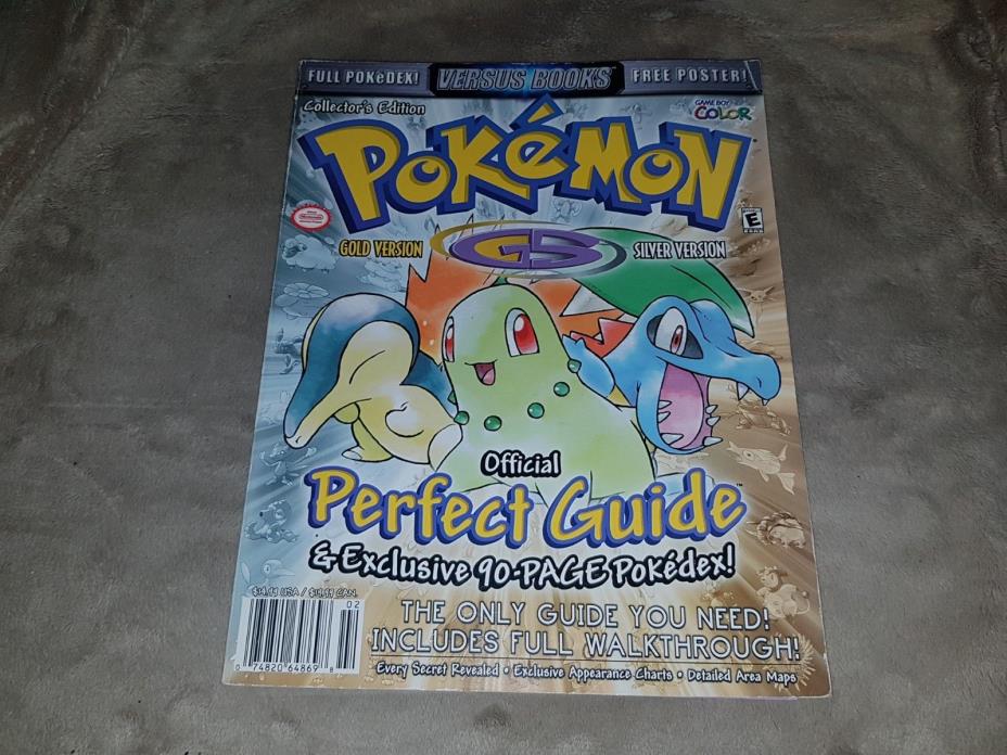 Pokemon Gold & Silver Perfect Guide With Poster (Nintendo Game Boy)