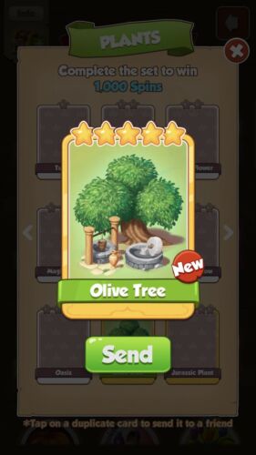 Coin Master Olive Tree Card