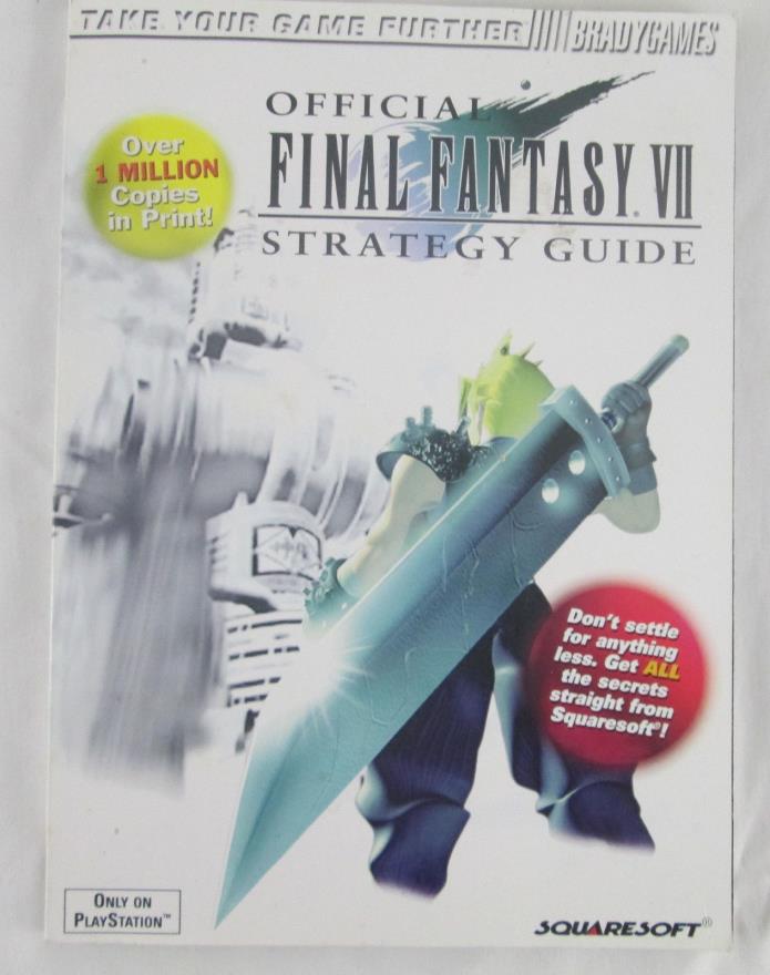 Final Fantasy VII (7) Official Strategy Guide PS1 Playstation 1 Brady Games 1997