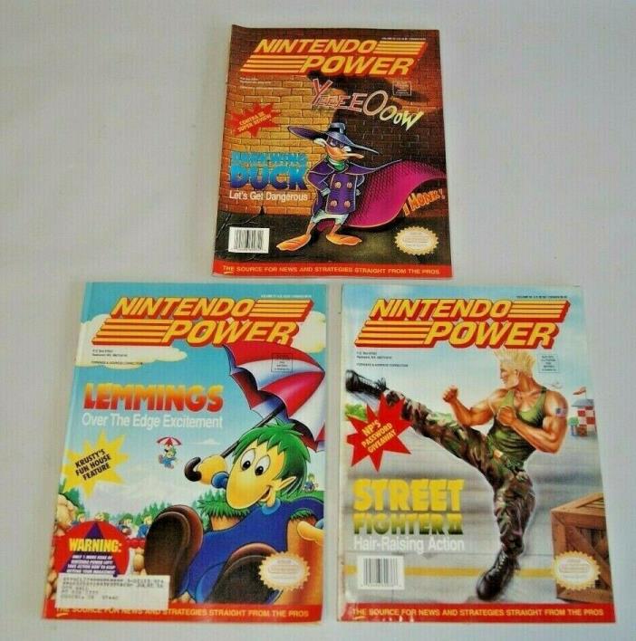 Nintendo Power Vol.s 36,37 & 38~Each with Poster Attached~VG/Excellent Condition