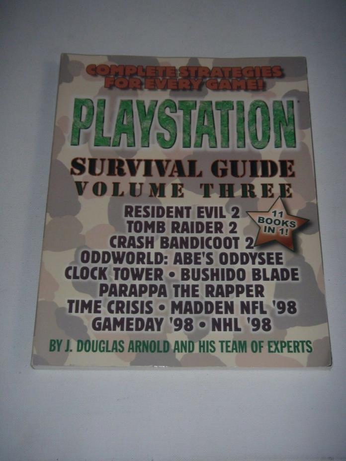 Sony Playstation Survival Guide Volume Three. Complete Strategies for 11 Games.