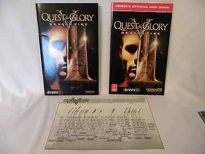 Quest of Glory-Dragon Fire Instruction Book, Hint Book and Quick Reference ONLY