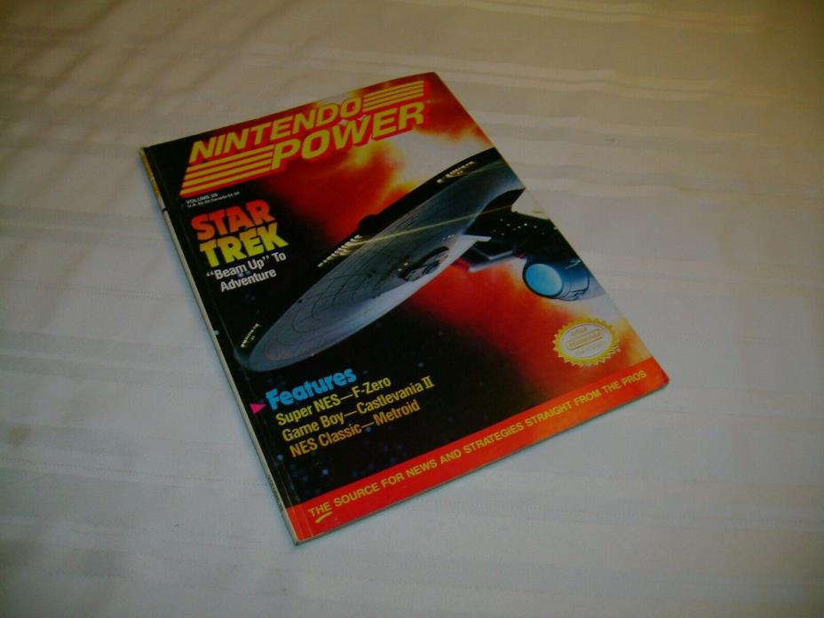 Nintendo Power Magazine Volume #29 Star Trek! with The Flintstone's Poster!