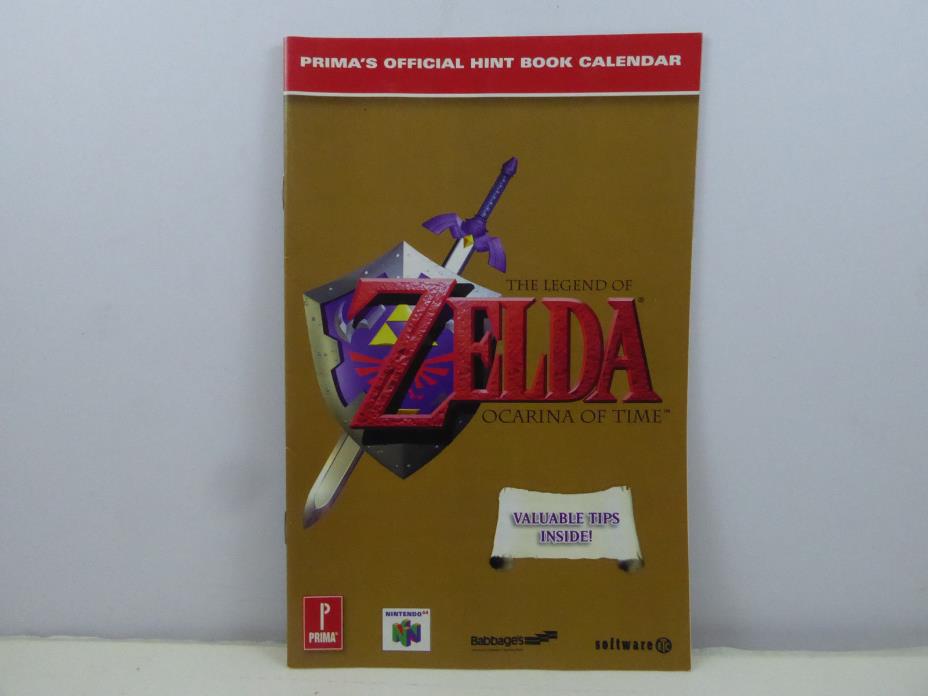 The Legend of Zelda Ocarina of Time Nintendo 64 N64 1999 Hint Book Calendar
