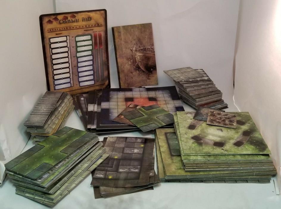 Huge Lot of USED Pathfinder Flip-Tiles ~Dungeon~Forest~Decor~ RPG ~Paizo~