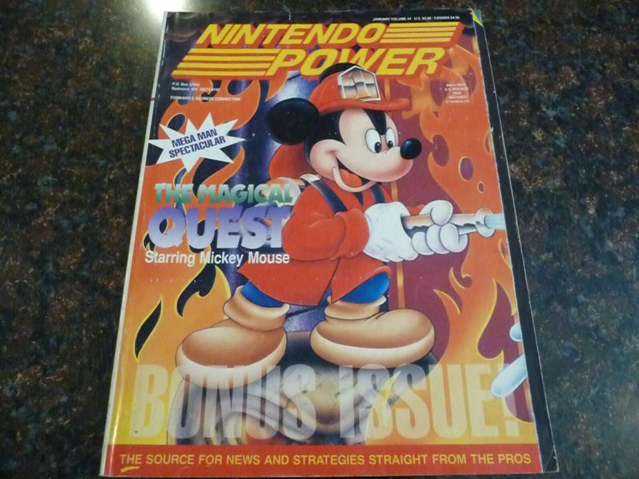 Nintendo Power Vol. 44 Magical Quest Mickey Mouse Cover poster intact