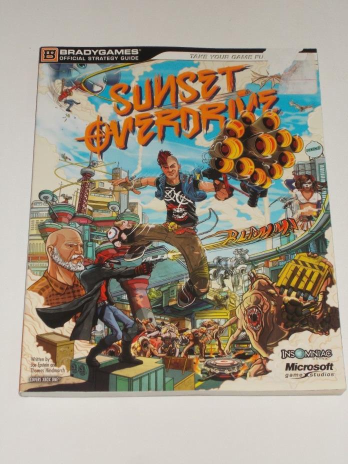 Brady Games Official Strategy Guide For Sunset Overdrive Video Game XBox One