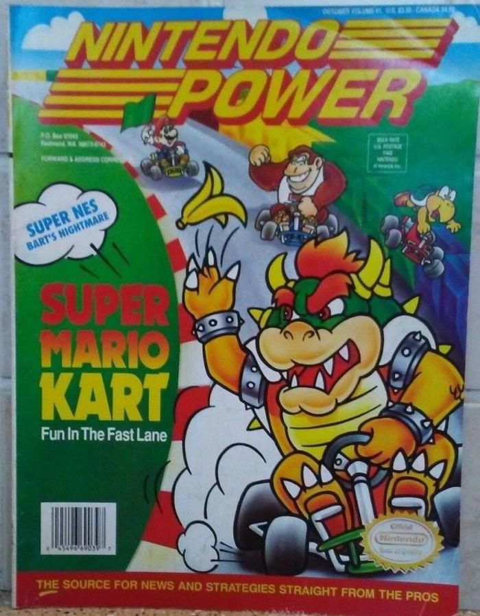 Nintendo Power #41 Super Mario Kart Cover w/ Poster / Free Ship