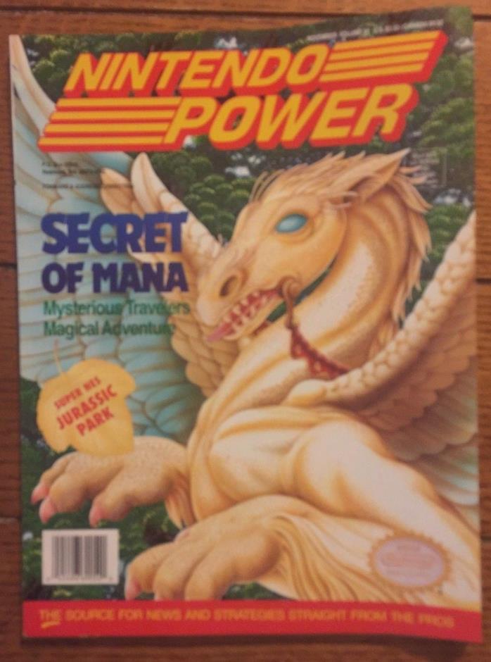 Nintendo Power Secret Of Mana Volume 54 November 1993 W/Poster