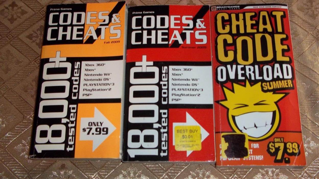 Cheat Code Overload Books Lot Of 3 Video Game Gamer Collectible Retro