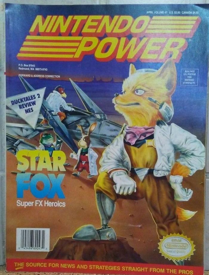 Nintendo Power #47 Star Fox Cover w/ Poster / Free Ship