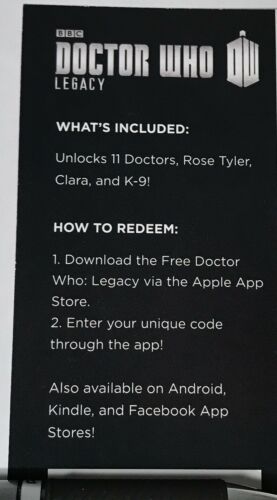 Doctor Who Legacy App Unlock 11 Doctors Rose Clara K-9 Digital Game Code Loot