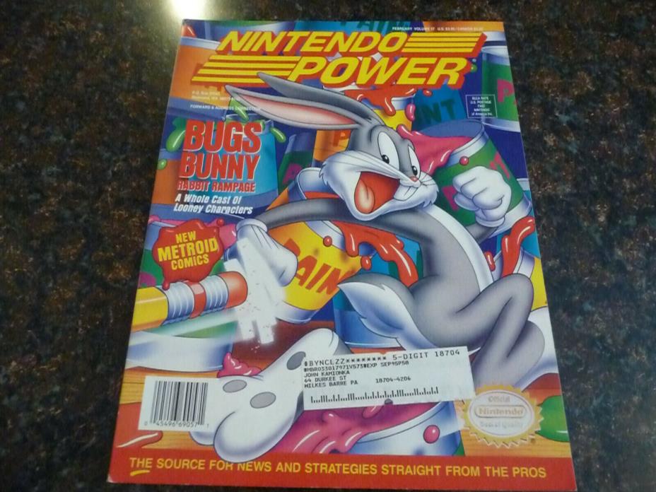 Nintendo Power BUGS BUNNY RABBIT RAMPAGE Vol. 57 Feb 1994