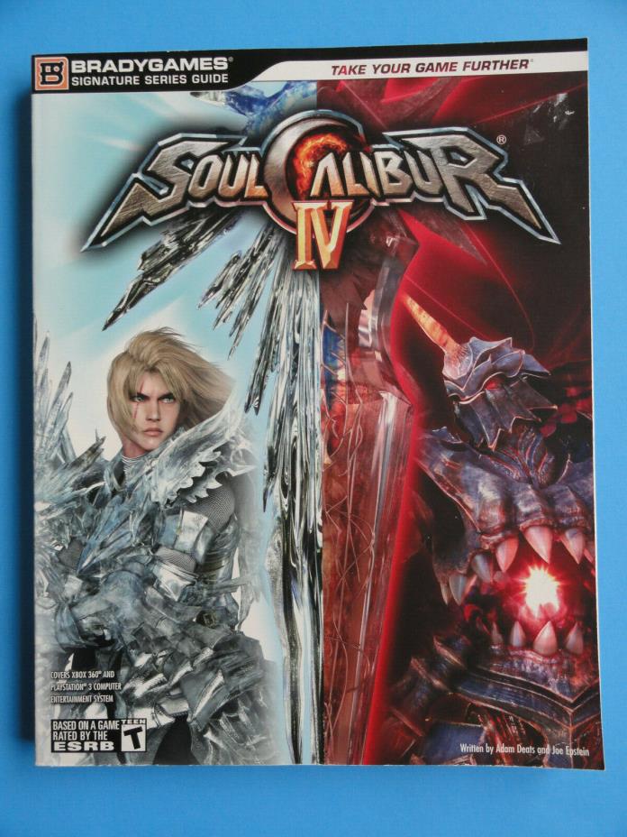 NEW - SOUL CALIBUR IV - XBOX 360/PS3 BRADY GAMES SERIES GUIDE - W/FOLDOUT POSTER