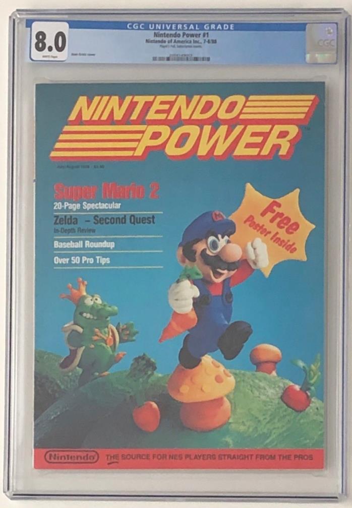 NINTENDO POWER #1 - CGC 8.0 - VF 1988 - Super Mario 2 - Zelda  - Complete