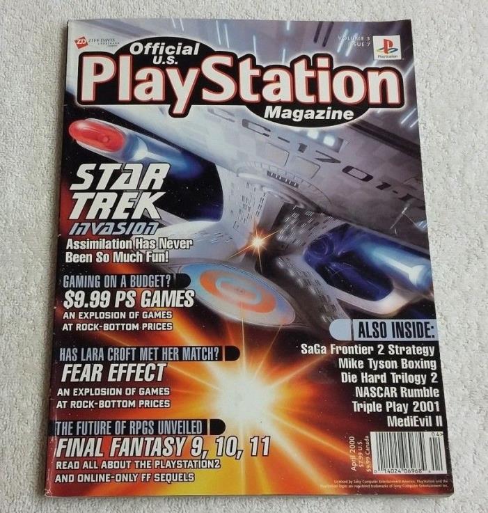 Official U.S. Playstation Magazine Issue 7 Volume 3 April 2000 Star Trek Cover