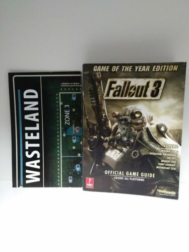 FALLOUT 3 GAME OF THE YEAR EDITION PRIMA OFFICIAL STRATEGY GUIDE + MAP POSTER