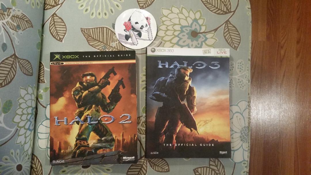 Lot of 2 Strategy Guide Game Books Halo 2, XBOX & Halo 3, XBOX 360 ... MINT