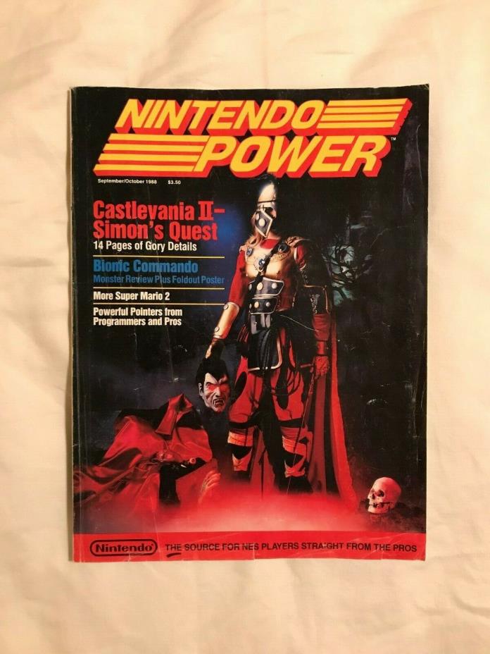 NINTENDO POWER 1988 Castlevania II Simon's Quest + Bionic Commando Poster