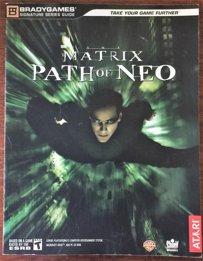 The Matrix: Path of Neo Official Guide Book PS2 XBOX PC w/ 2-Sided Poster