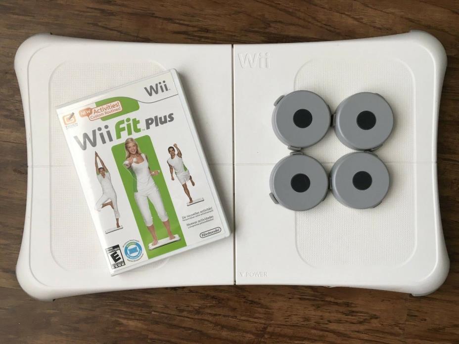 WII FIT PLUS With BALANCE BOARD Nintendo Wii Game Bundle