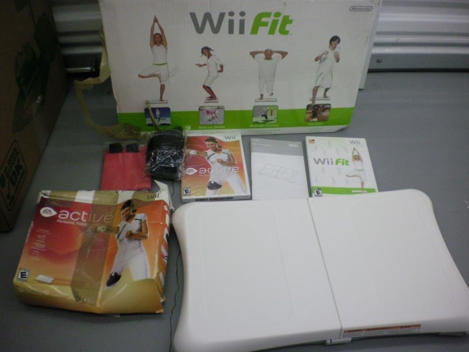 New Wii Fit + Wii Active + Balance Board Lot