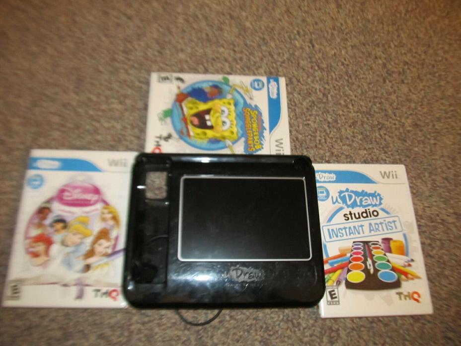 Wii Udraw Tablet and 3 games