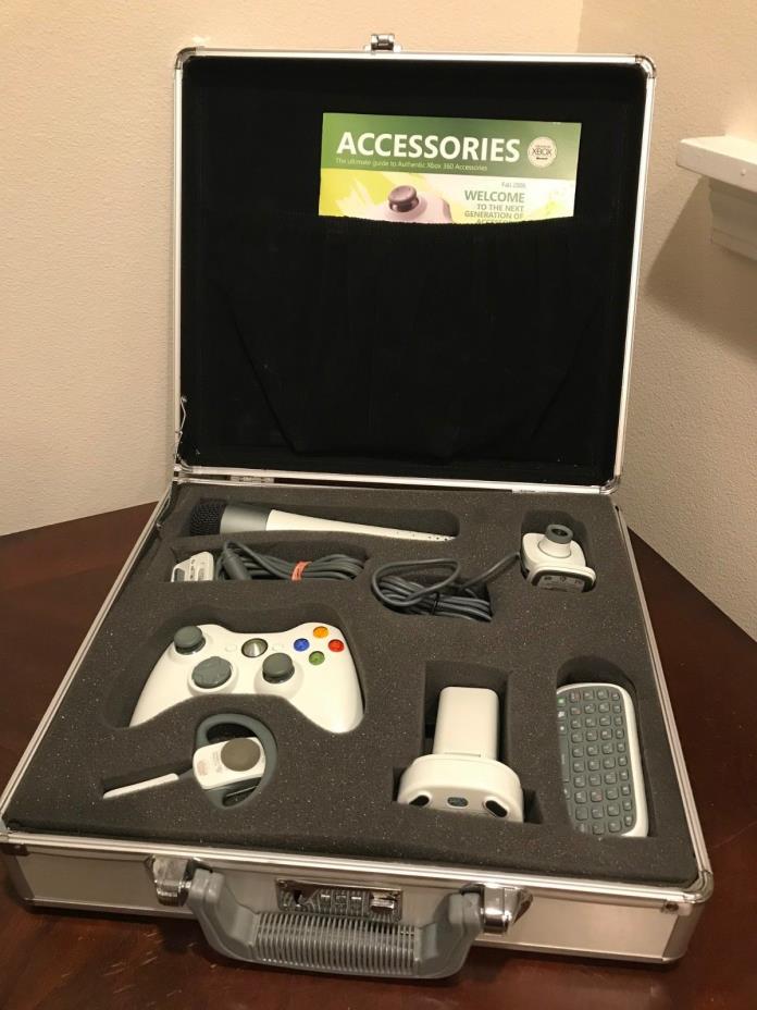 MICROSOFT XBOX 360 DEALER SAMPLE CASE WITH ACCESSORIES & CATALOG