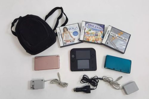 Parts or Repair Nintendo DS Lite , 2DS , 3DS , Bag , Charger And Games