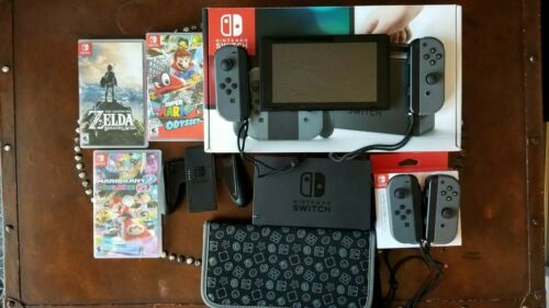 Nintendo Switch Bundle Extra Control & Games Mario Kart Zelda Mario Odyssey