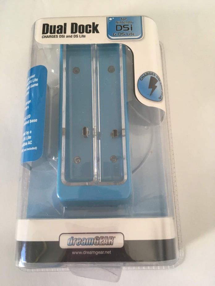 DuaL Dock Charger Blue  FOR NINTENDO DSi & DS LITE  DreamGear USA