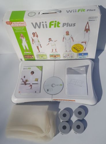 Wii Fit Plus Balance Board with One Disc, Extra Feet, Rubber Board Cover