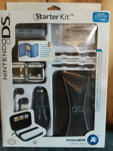 Power A Starter Kit for the Nintendo DS LITE 12 Piece Set Game Case NEW BLACK