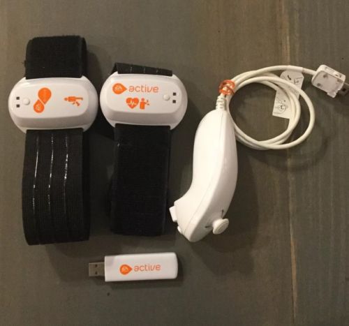 Wii Active 2 Heart Monitor, Motion Tracker, Usb Reciever And Nunchuck