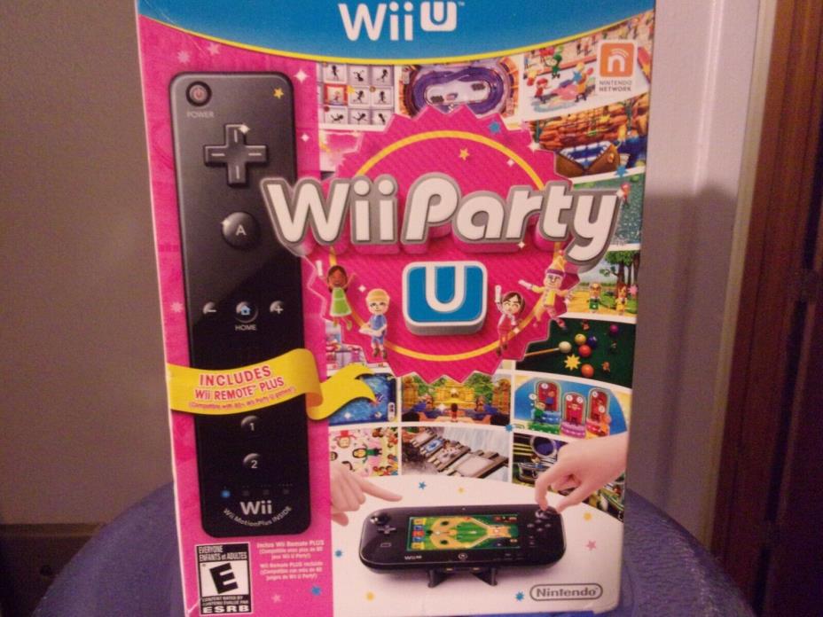 Wii Party U Bundle COMPLETE with Wii Motion Plus Black Wiimote.....NEVER USED