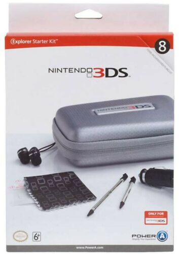 Nintendo 3DS Explorer Starter Kit-Case, Screen Guard, Earbuds, Stylus, Silver